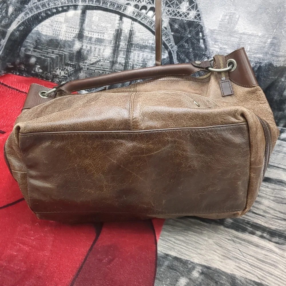 Tano Large Brown Leather Tote Bag